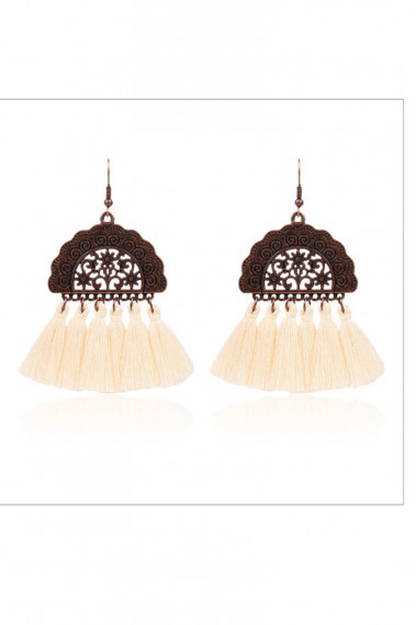 Pink fringe vintage wedding earrings - B0108 #1