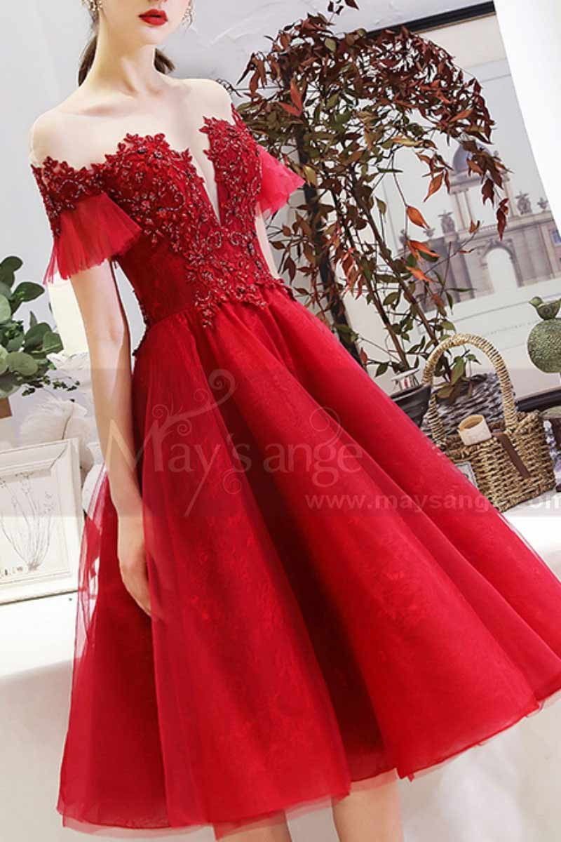 Evening Gowns Red With Sheer ...