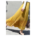 jupe plisse jaune mode femme - Ref ju061 - 04