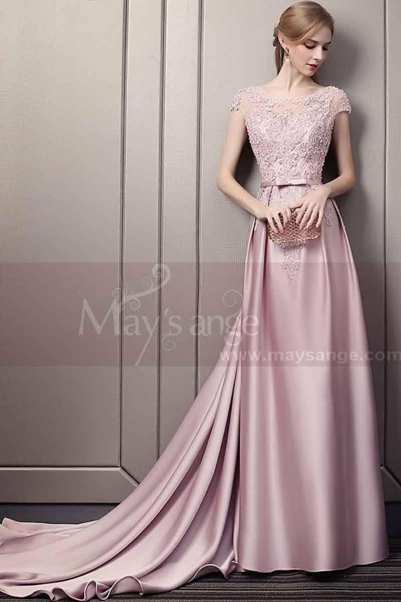 Pink Long Sleeve Dress Formal