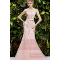robe longue de soirée rose sirène luxueuse - Ref L712 - 03