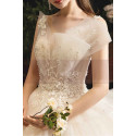 Princess Grace Wedding Dress Embroidered And Rhinestones Top - Ref M1257 - 04
