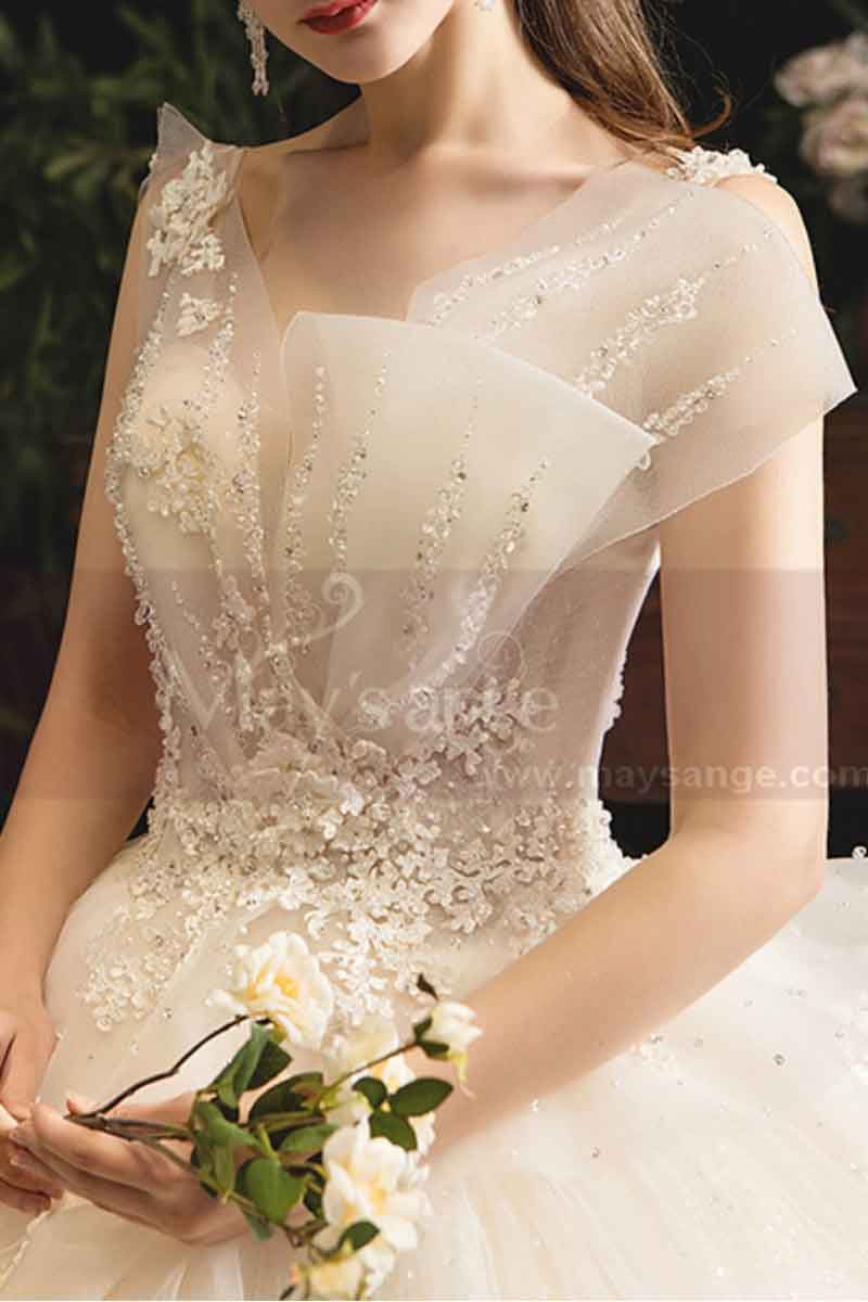 Robe De Mariée Princesse Avec Strass Blanche