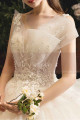 Princess Grace Wedding Dress Embroidered And Rhinestones Top - Ref M1257 - 04