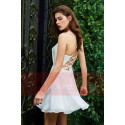 Cocktail dress white sign adjustable back lace maysange - Ref C827 - 04