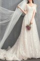 V-Neck Embroidered Bodice Bohemian Wedding Dresses With Flounce Sleeve - Ref M1906 - 06