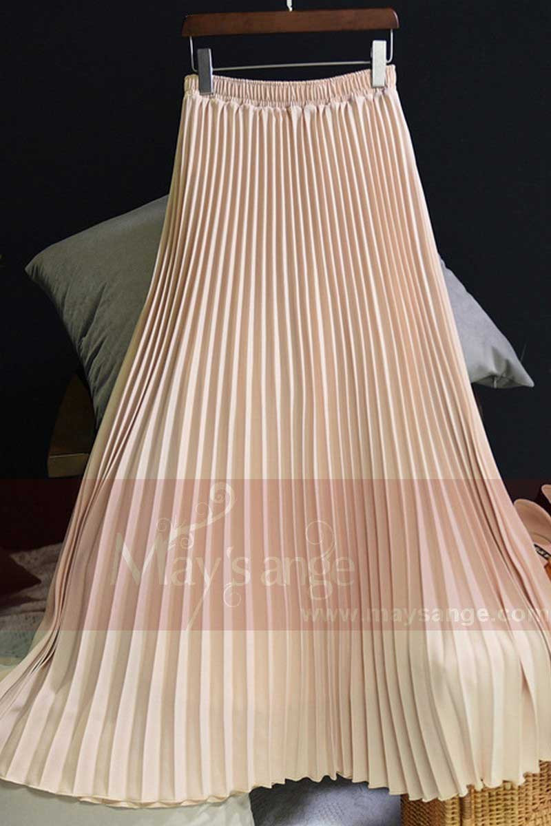 robe rose poudre longue elegante - Ref ju071 - 01