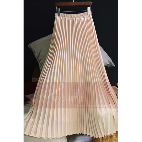 copy of jupe blanche plisse satin fête mariage