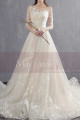 A-line Illusion Organza Bridal Dress With Train - Ref M1904 - 04