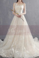 Splendide Robe Ceremonie Mariage Chic Manche Longue Transparente Et Jolie Broderie - Ref M1904 - 04