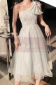 Reception Dress For Bride In White With Large Single Strap Bow - Ref L1214 - 05