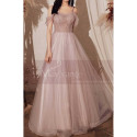 Robe Soiree Pour Mariage Tulle Doux A Bretelles Fines - Ref L2003 - 07