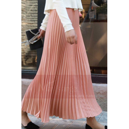 jupe plisse femme rose