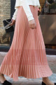 jupe plisse femme rose - Ref ju060 - 04
