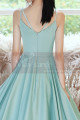 Beautiful V Neck Mi-Long Wedding Party Dress With Thin Strap - Ref C1985 - 03