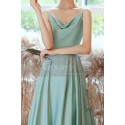Mi-Long Satin Mint Green Short Cocktail Dresses For Weddings - Ref C1987 - 02