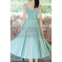 Mi-Long Satin Mint Green Short Cocktail Dresses For Weddings - Ref C1987 - 05