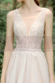 Lace Embroidered Backless Wedding Dresses Nude Color Lining - Ref M1281 - 02
