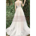 Lace Embroidered Backless Wedding Dresses Nude Color Lining - Ref M1281 - 03