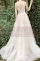 Lace Embroidered Backless Wedding Dresses Nude Color Lining - Ref M1281 - 03