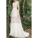Lace Embroidered Backless Wedding Dresses Nude Color Lining - Ref M1281 - 04