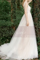 Sleeveless Embroidered Plunging V-neck White Wedding Gowns - Ref M1286 - 02