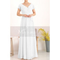 Floor Length Chiffon Yellow Pale Mother Of The Groom Dresses With Sleeves - Ref L1954 - 04