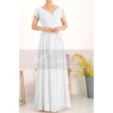 Floor Length Chiffon Yellow Pale Mother Of The Groom Dresses With Sleeves - Ref L1954 - 05