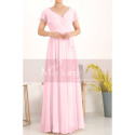 Floor Length Chiffon Yellow Pale Mother Of The Groom Dresses With Sleeves - Ref L1954 - 06