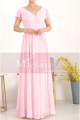 Floor Length Chiffon Yellow Pale Mother Of The Groom Dresses With Sleeves - Ref L1954 - 06