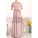 Floor Length Chiffon Yellow Pale Mother Of The Groom Dresses With Sleeves - Ref L1954 - 07