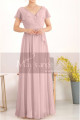 Floor Length Chiffon Yellow Pale Mother Of The Groom Dresses With Sleeves - Ref L1954 - 07