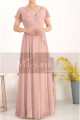 Floor Length Chiffon Yellow Pale Mother Of The Groom Dresses With Sleeves - Ref L1954 - 08