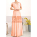 Floor Length Chiffon Yellow Pale Mother Of The Groom Dresses With Sleeves - Ref L1954 - 013