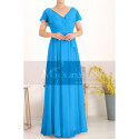 Floor Length Chiffon Yellow Pale Mother Of The Groom Dresses With Sleeves - Ref L1954 - 014