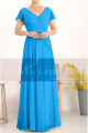 Floor Length Chiffon Yellow Pale Mother Of The Groom Dresses With Sleeves - Ref L1954 - 014