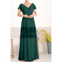 Floor Length Chiffon Yellow Pale Mother Of The Groom Dresses With Sleeves - Ref L1954 - 018