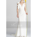 Bow Strap And Plunging Neck Mermaid Style Civil Bridal Dress - Ref M1302 - 04
