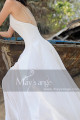 Simple White Backless Dress For A Beach Wedding Thin Straps - Ref M1303 - 03