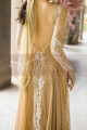 Illusion Long Sleeve Lace Champagne Oriental Evening Dress - Ref L2031 - 07