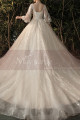 Gorgeous V Lace Sparkling Neckling Long Sleeve Wedding Dress - Ref M1304 - 03