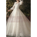 Gorgeous V Lace Sparkling Neckling Long Sleeve Wedding Dress - Ref M1304 - 06