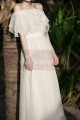 Elastic Top And Waist White Boho Beach Civil Wedding Dress - Ref L2044 - 05