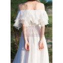 Elastic Top And Waist White Boho Beach Civil Wedding Dress - Ref L2044 - 06