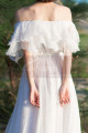 Elastic Top And Waist White Boho Beach Civil Wedding Dress - Ref L2044 - 06