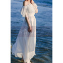 Elastic Top And Waist White Boho Beach Civil Wedding Dress - Ref L2044 - 07