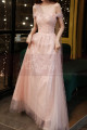 Gorgeous Peach Pink Bridesmaid Dress With Stylish Veil Top - Ref L2046 - 03