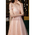 Jolie Robe Rose Pêche Pour Demoiselle D'honneur Haut Stylé - Ref L2046 - 04