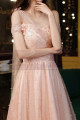 Gorgeous Peach Pink Bridesmaid Dress With Stylish Veil Top - Ref L2046 - 04