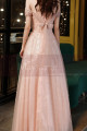 Gorgeous Peach Pink Bridesmaid Dress With Stylish Veil Top - Ref L2046 - 05